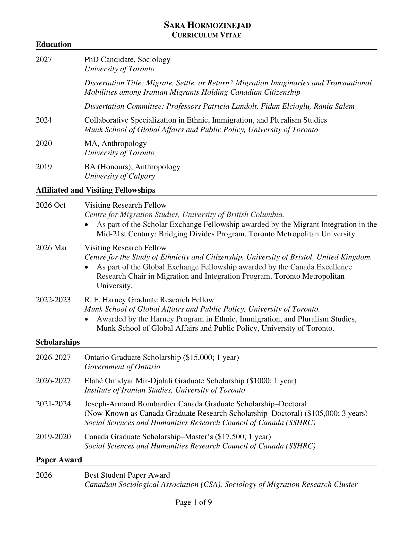 CV page 1
