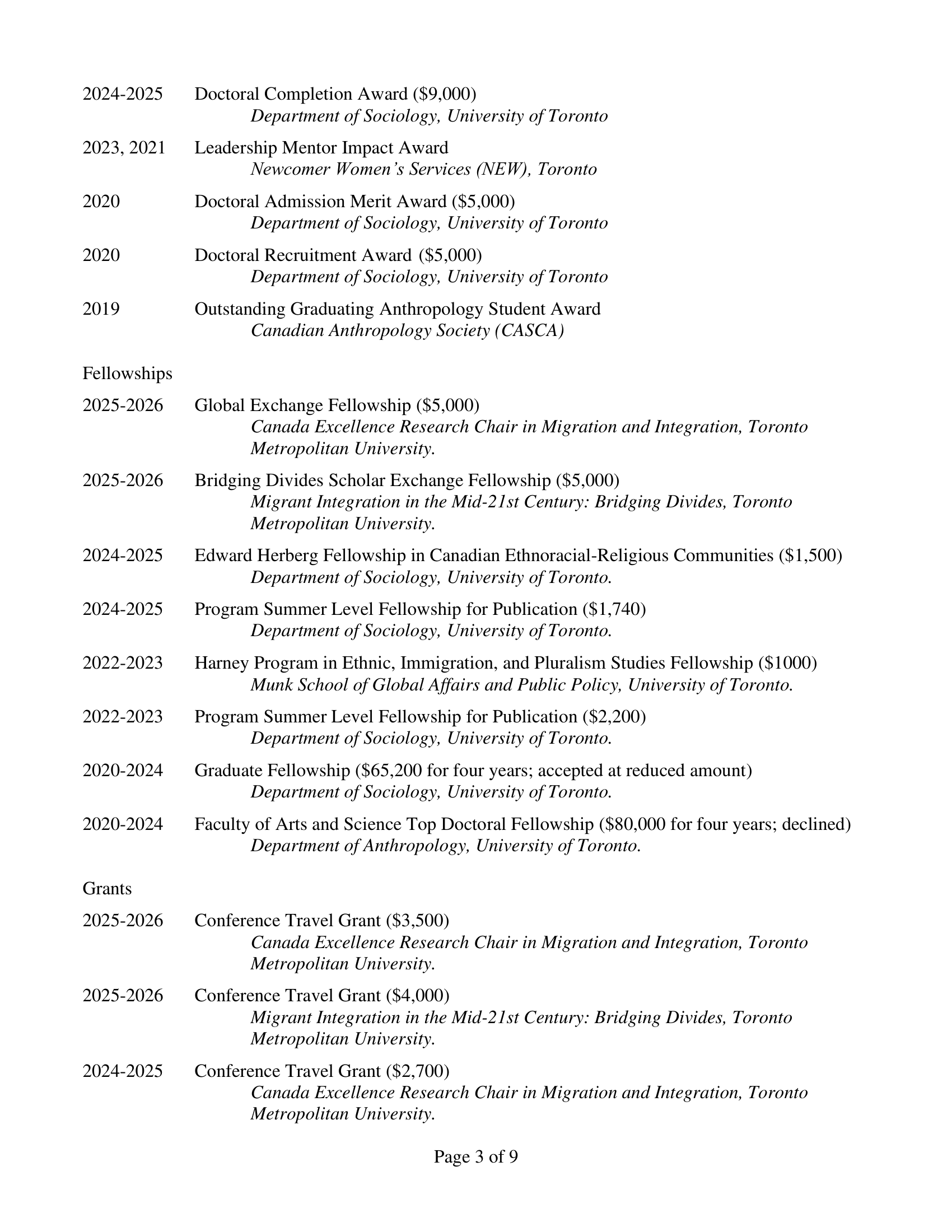 CV page 3