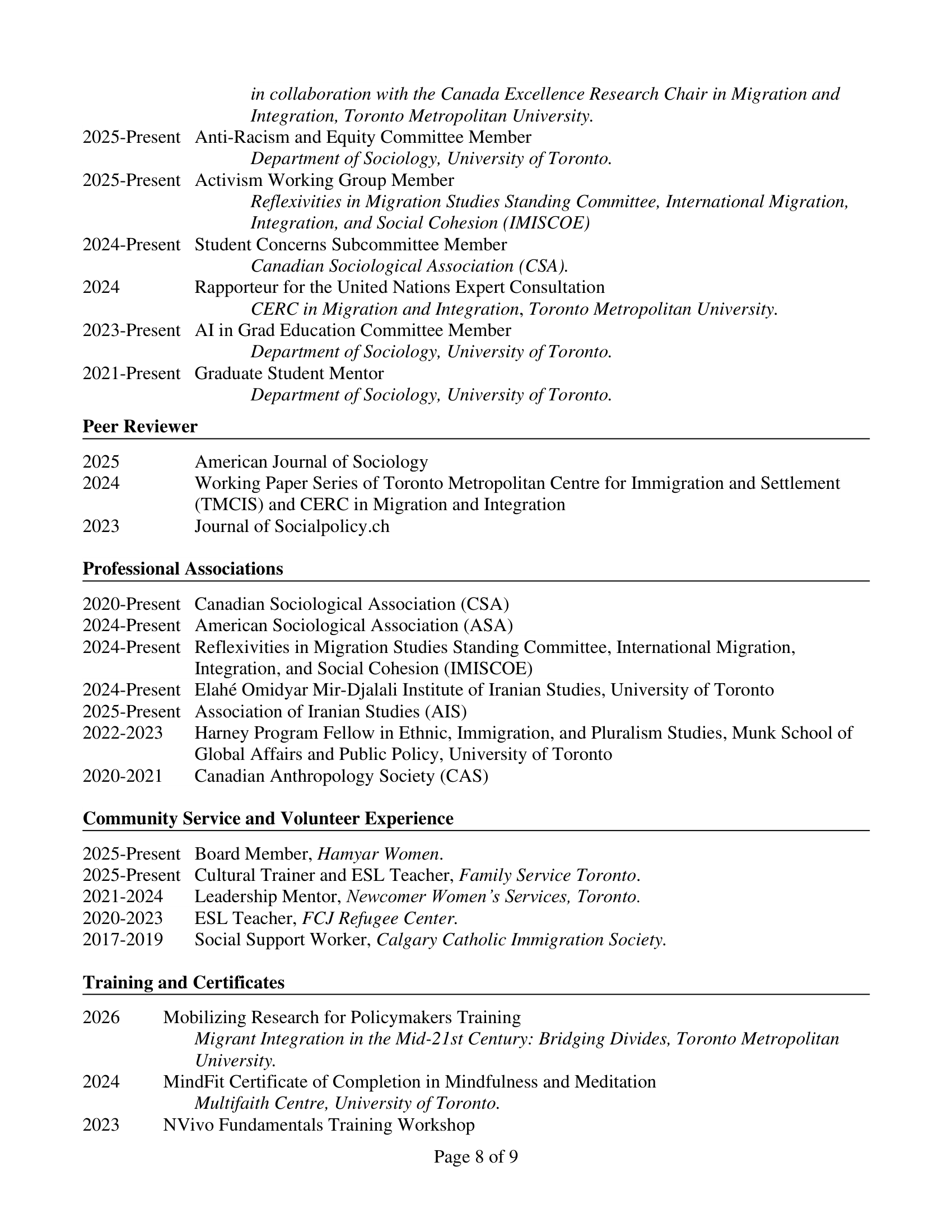 CV page 8